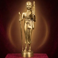 Thai Bronze Gold Plated Decorative Statue of Lord Sivali - 23cm High - Luxurious Design