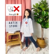 in stock  Baju Doktor Kanak-Kanak  Costume Doctor Kids Coat Uniform  Budak Lab Graduation Baju Peker