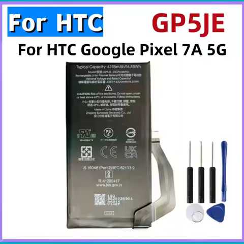 New GP5JE battery 4385mAh for Pixel 7A 5G Phone Replacement Battery GP5JE For Google Pixel 7A Batter