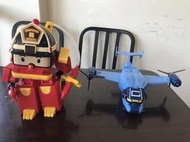 (2個合售) 正版 POLI 大型 變形機器人 波利救援小英雄 變型機器人 直升機 消防車