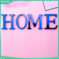 {livecity} Wall Sticker Letter Design Colorfast Acrylic DIY Mirror Effect Wall Decor for Living Room