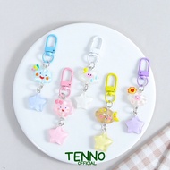 GANTUNGAN TENNO Keychain Cloud Star Cute Plastic Resin Star Cloud Keychain Aesthetic Keychain