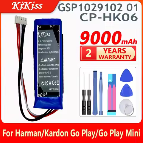 9000mAh CP-HK06 Battery for Harman Kardon Go Play GoPlay Mini Rechargeable batteries GSP1029102 01 B