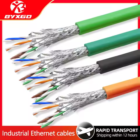 1-50m 8-Core 26AWG Copper Industrial Ethernet Cable Bare wire, Shielded Twisted Pair For PC/Siemens 