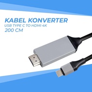 FSU Kabel Konverter USB Type C to HDMI 4K 30Hz VUH-05 Kabel Konverter Laptop To Type C Inverter Ke A