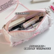 Portable High-Value Color Princess Feel Lace Pencil Case Can Stationery Bag Student Large-Capacity S