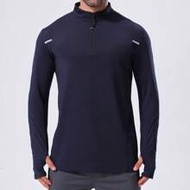 Blue Boyfriend Style Men's Quarter Zip Sweatshirt, Boyfriend Style Men's Pullover Sweatshirt, Sports
