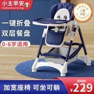 寶寶餐椅兒童餐椅家用多功能可攜式可摺疊安全防摔嬰兒飯餐桌座椅