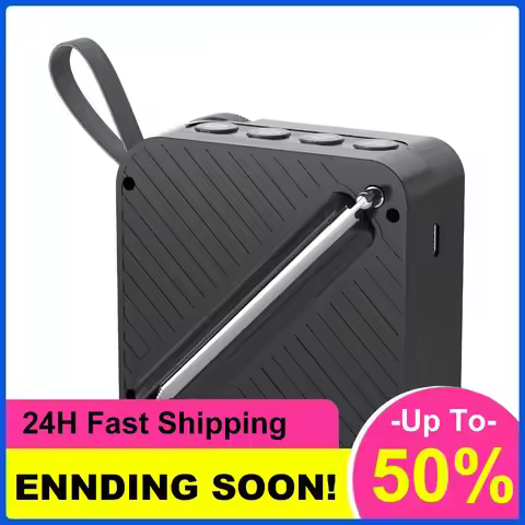 Bluetooth-compatible Internet FM Radio Rechargeable Wifi Radio with 1.47inch Color Display External 
