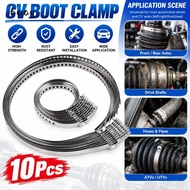 HUAYU CV Boot Clamp Kit, Stainless Steel Single Ear CV Joint Boot Crimp Clamp, Durable Adjustable Ax