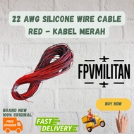 MERAH 22 AWG Silicone Wire Cable 100 Cm Red - Red Cable