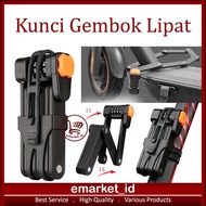 EM 4-Digit Folding Bike Padlock AI89 Bike Pin Lock Number Password Lock/ Polygon Code/ Bicycle Safet