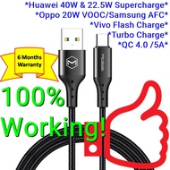 (QC 4.0) ORIGINAL ORI MCDODO 5A Type C USB 1.5m Long Cable CA-743 Xiaomi Redmi Note 11 11S 10S 10T 9