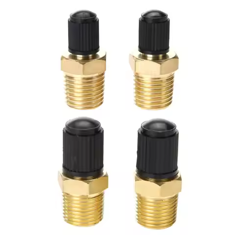 2 Pcs 1/4 Inch Npt Mpt Brass Tire Tire Air Compressor Fuel Tank Filling Valve For Dunlop Valve Car S