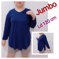 JUMBO 7 SLEEVE T-SHIRT/8 - OVERSIZE JUMBO SPANDEX SMOOTH T-SHIRT - OVAL MODEL T-SHIRT T Shirt Baju T