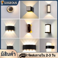 GOGEOUS โคมไฟติดผนัง led minimal โคมไฟติดผนังภาย IP65 กันน้ำ ไฟผนังภายนอก โคมไฟผนังนอก โคมไฟติดหน้าบ