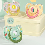 Baby Pacifier 0-36 Months Old Newborn Anti Bloating Sleeping Flat Head Pacifier with Dust Cover
