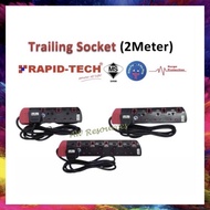 Trailing Socket / Extension Socket 3 Gang / 4 Gang / 5 Gang (2 Meter)