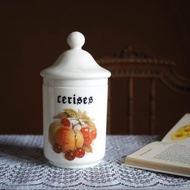 20 世紀中期法國 Béziers 櫻桃 牛奶玻璃罐