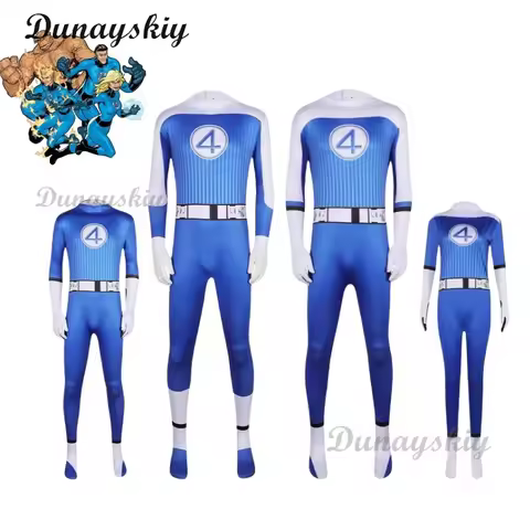 The Fantastic Cosplay Four First Steps Fantastic 4 Costume 3D Printed Spandex Outfit Halloween Costu