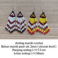 Long tassel dayak earrings / dayak bead earrings / hanging dayak earrings / typical dayak earrings /