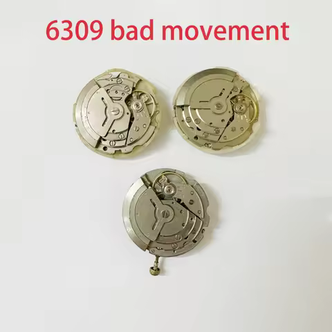 Watch Old Movement Disassembled From Seiko 6309 Movement Not Work Normally for Practice Repair Watch