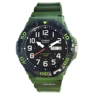 [Creationwatches] Casio Analog Army Green Resin Band Quartz MRW-210H-3A MRW210H-3 100M Mens Watch