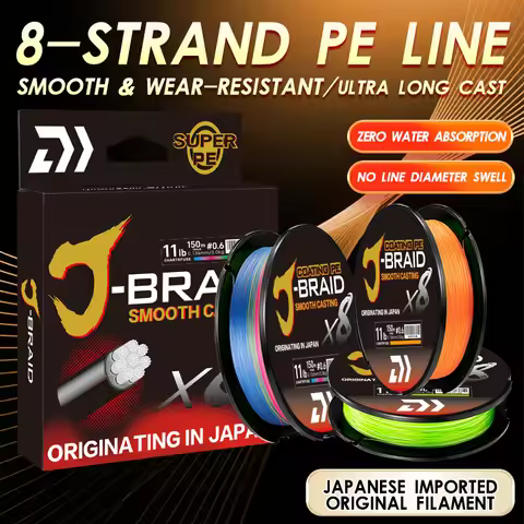 2025 Original DAIWA-J-Braided Expedition X8 150/200M 8 strands Fishing Line PE Super Line Sea Fishin