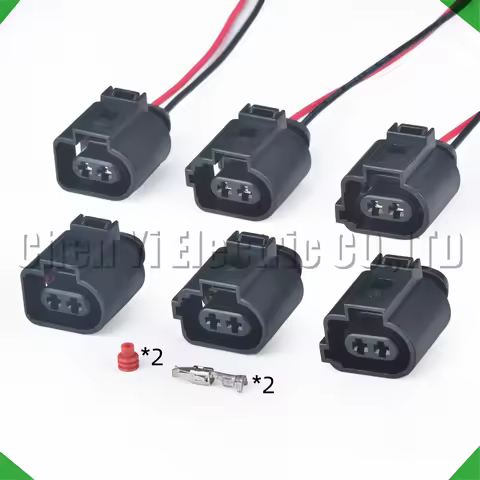 2 Pin Automotive Connectors Parking Brake solenoid valve Wire harness Plug 1J0973722 1J0973722A 6X09