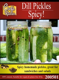 CHEFS KITCHEN *SPICY & CRUNCHY VERSION* Homemade Dill Pickles XL Jar 680g