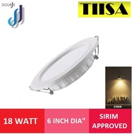 TIISA ITALY LED DOWNLIGHT 6 INCH 18W  LIGHT ROUND 3000K WARM WHITE