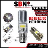 LED H6 BEBEK MATIC LAMPU UTAMA MOTOR WARNA PUTIH BOHLAM DEPAN MODEL AYOTO AC DC BEAT VARIO