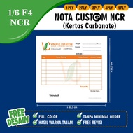CUSTOM NCR NOTES SIZE 1/6 F4 FREE DESIGN (1PLY, 2PLY, 3PLY, 4PLY, 5PLY)