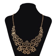 Fashion Exaggerated Necklace Foreign Trade Flower Alloy Retro Short Necklace Exaggerated Catwalk Sty