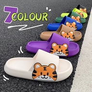 Men Summer Slippers Slide Sandals Cute Tiger Beach Lightweight Eva Candy Color Flip Flops Thick Sole