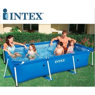 Swimming Pool Intex 2.2Meter Swimming Pool Steel Frame PVC Basin KOLAM KANAK Intex Swimming Pool Kid