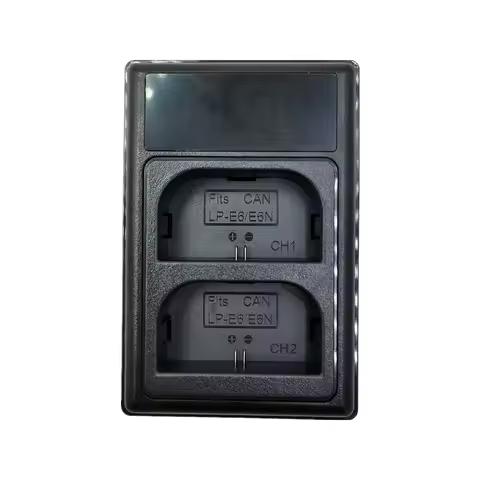 LP-E6 Type-C LCD USB to Micro USB Dual Charger for Canon R5 R6 5D Mark IV III II 5DSR 90D 80D 70D 6D