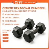 CIVI Dumbbell Set For Men 2.5KG/5KG/7.5KG/10KG Hex Rubber Dumbbell For Muscle Training