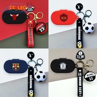 For Sony WF-C710N Case Cartoon Basketball Soccer Keychain Pendant Silicone Soft Case Compatible with