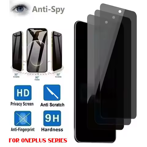 3Pcs Anti-spy Privacy Glass For OnePlus ACE 9 9R 9RT 10T 10R 8T 7T Pro Screen Protector Nord N300 N2