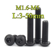12.9 Grade High-Strength Round Head Hexagon Socket Screws Pan Head Screws Semicircle Cup Bolts M1.6/