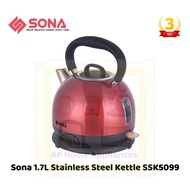 Sona 1.7L 304 Stainless Steel Electric Kettle - SSK5099 | SSK 5099 (3 Years Warranty)