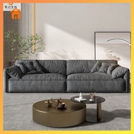Small Apartment Large Deep Seat Sofa Elephant Ear Fabric Sofa baxter Minimalist Living Room Cream St