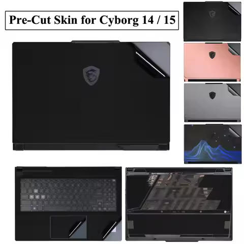 No Cut Vinyl Sticker Skin for MSI Cyborg Thin 15 A13U A13V A12U A12V AI A1V B13V B13U B12V B12U A15 