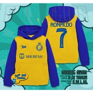Al Nassr Ronaldo Kids Hoodie Jacket Custom Name Al Nassr Kids Jacket/