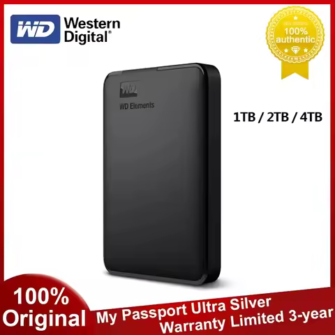 WD Western Digital Mobile Hard Disk 6TB 5TB 4TB 2TB 1TB External HDD 2.5" Hard Drive Large-capacity 