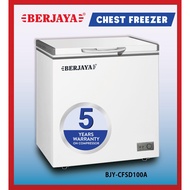 (130 LITRE) Berjaya Premium Chest Freezer BJY-CFSD100A-R6 (White) 5 YEARS Compressor warranty