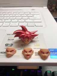 龍珠shf 悟空 超級撒亞人神 紅神 頭雕