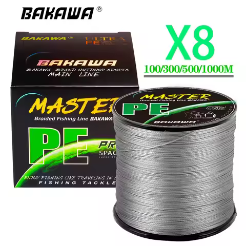BAKAWA 8 Strands 1000M 500M 300M 100M PE Braided Fishing Line Tresse Peche Saltwater Weave Multifila