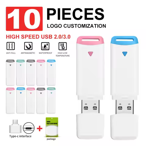 10Pcs/Lot USB Flash Drives 1G 4GB Pendrive 8GB 16GB Creative Gifts Pen Drive 3.0/2.0 Memory Sticks 1
